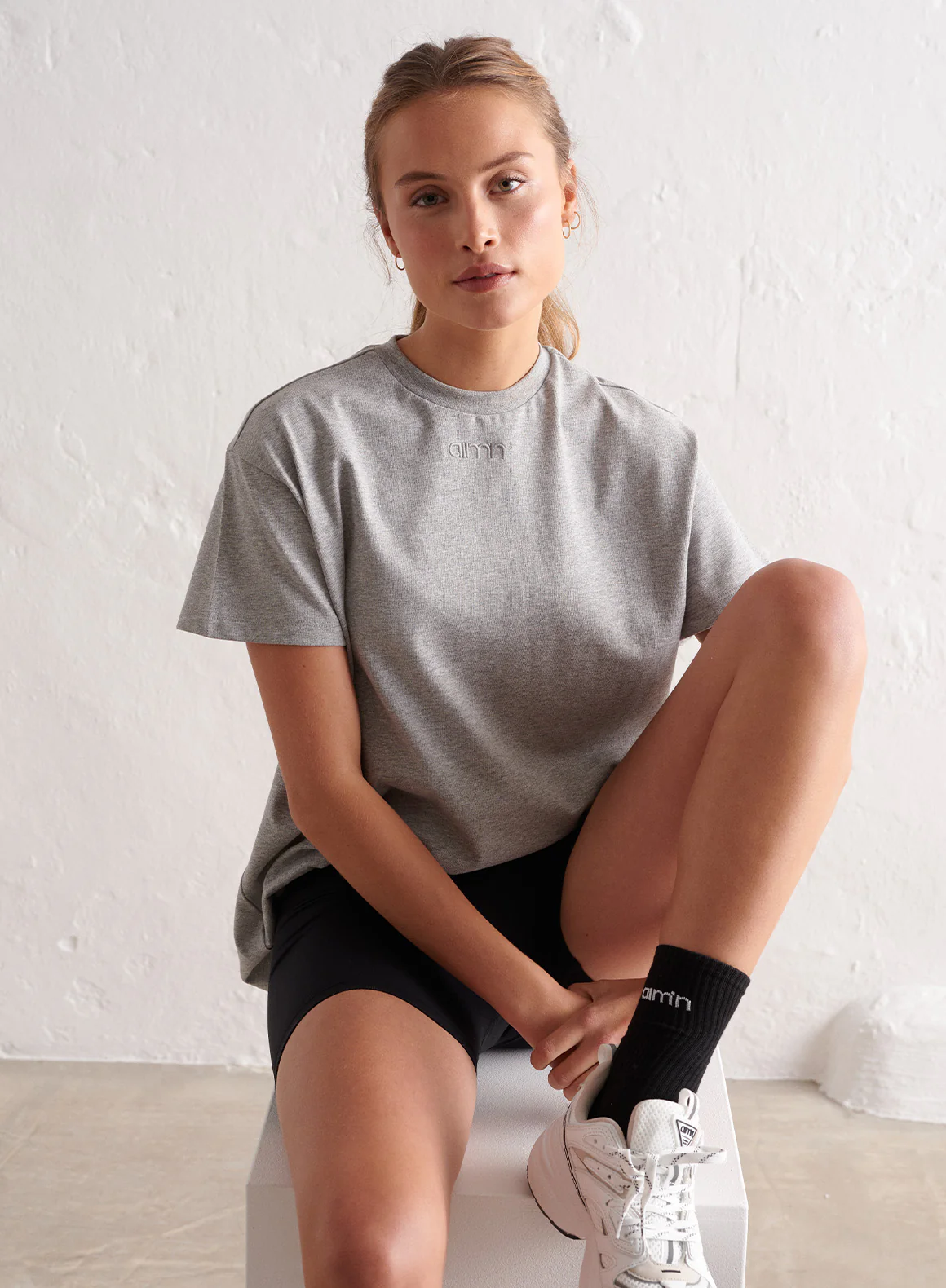 Grey Melange Boyfriend T-shirt - Image 4