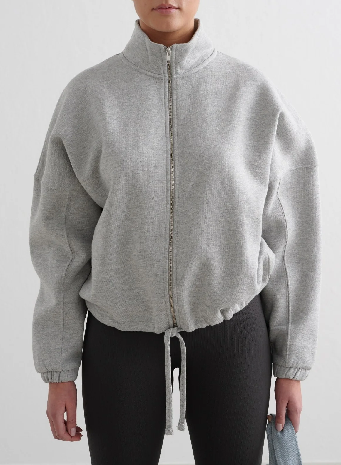 Grey Melange Campus Sweat Zip Jacket - Image 4