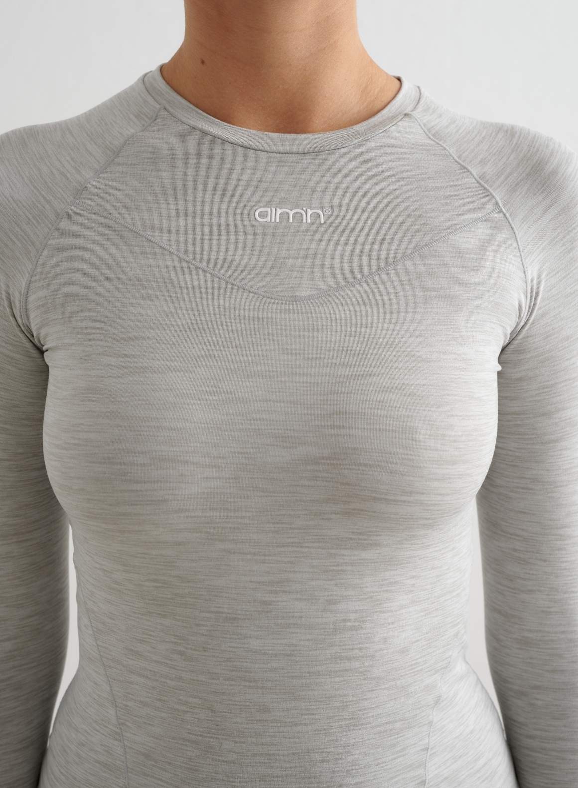 Grey Melange Soft Basic Long Sleeve - Image 5
