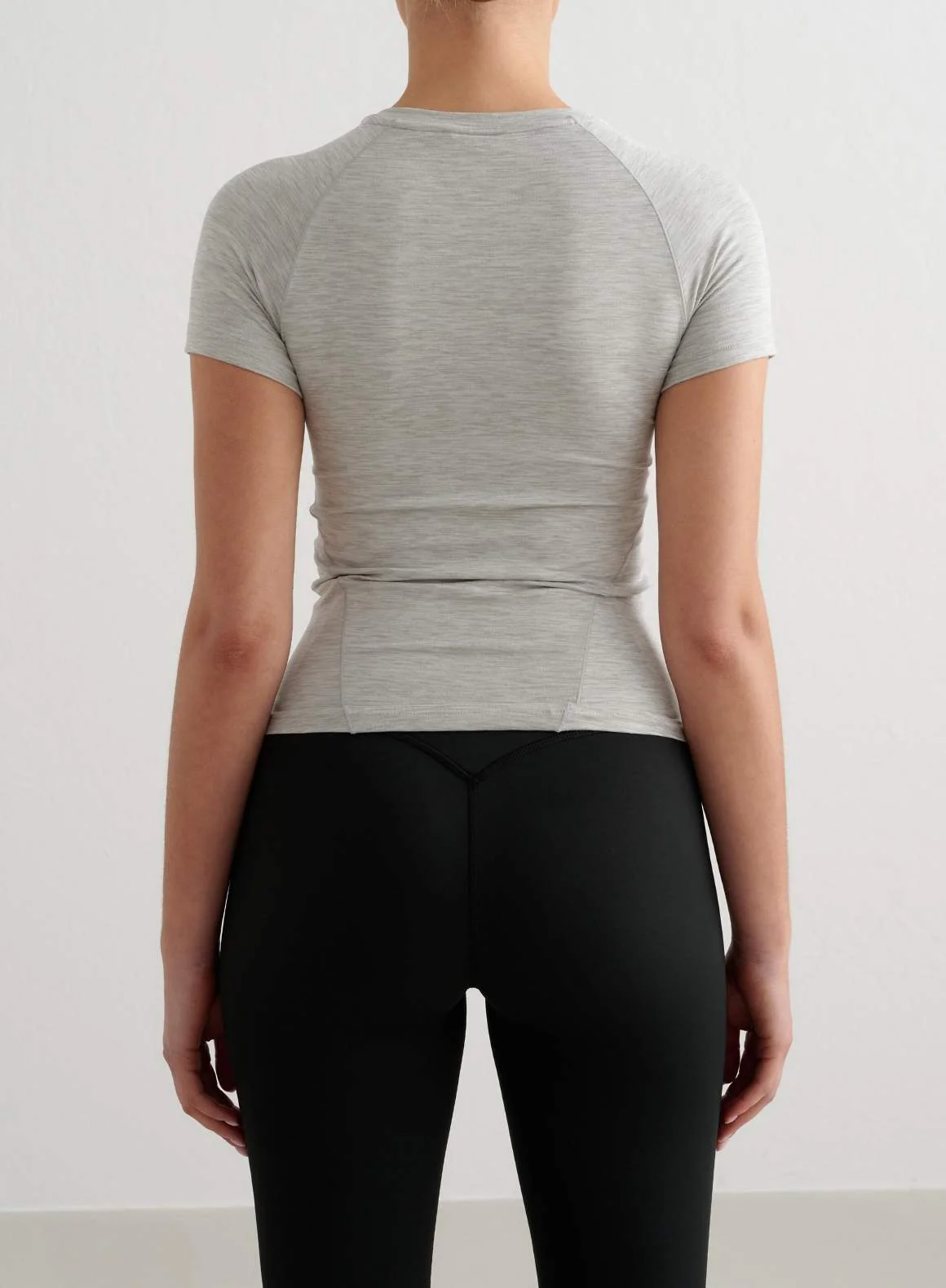 Grey Melange Soft Basic Short Sleeve - Image 2