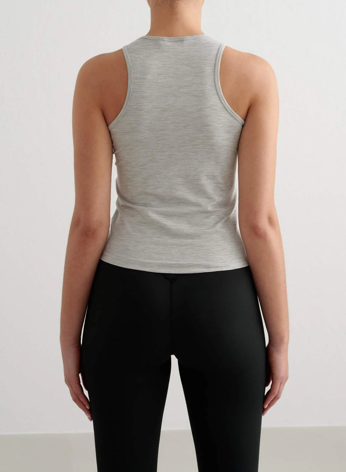 Grey Melange Soft Basic Singlet - Image 2