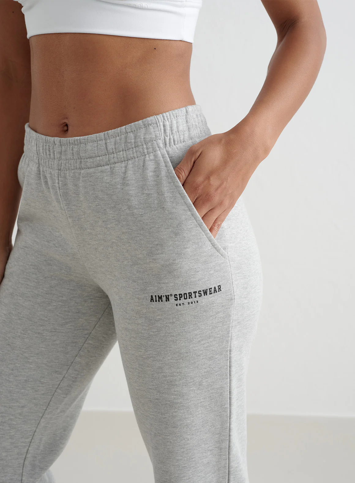 Grey Melange Varsity Classic Sweatpants - Image 5