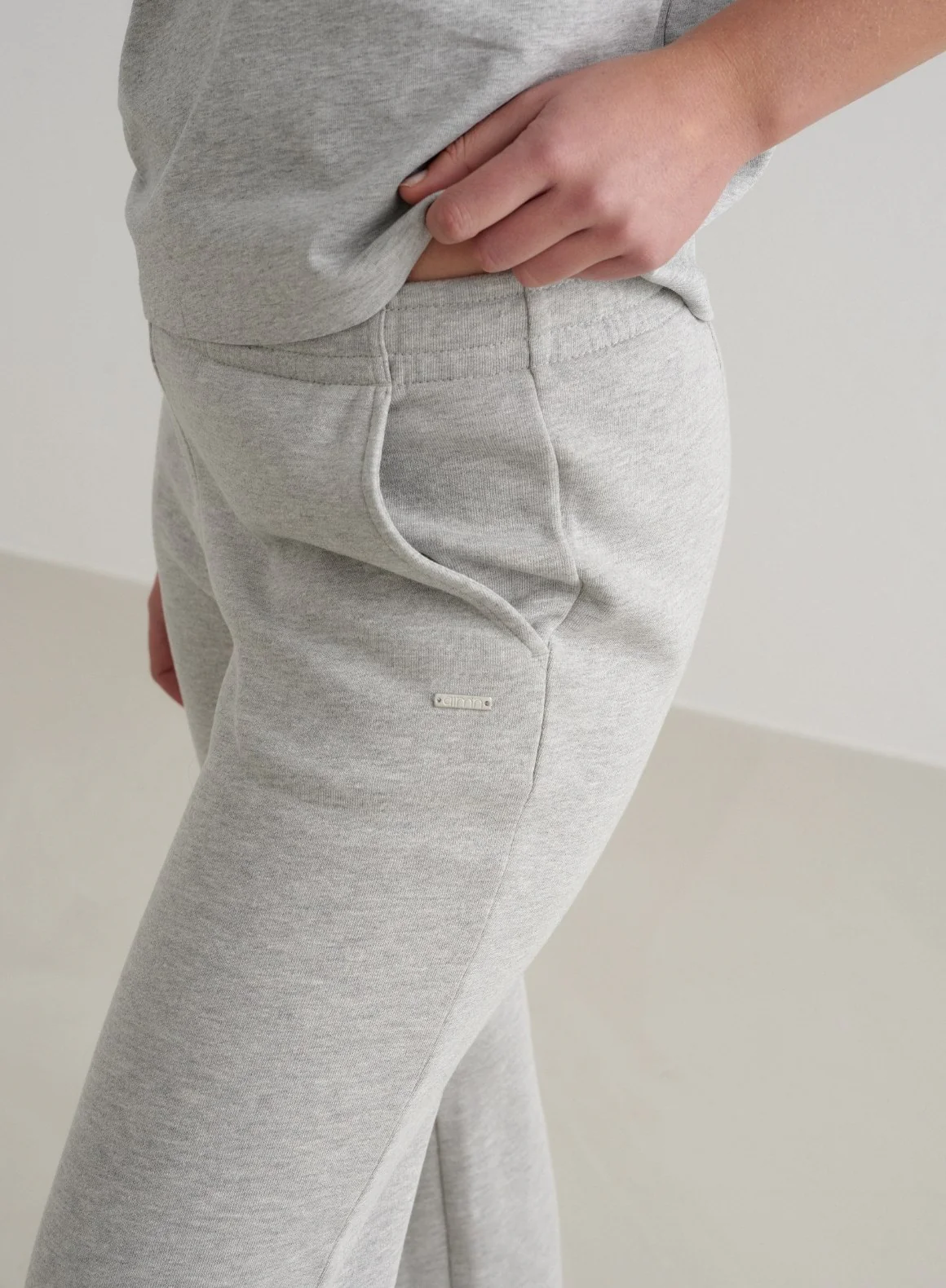 Grey Melange Wide Sweatpants - Image 6