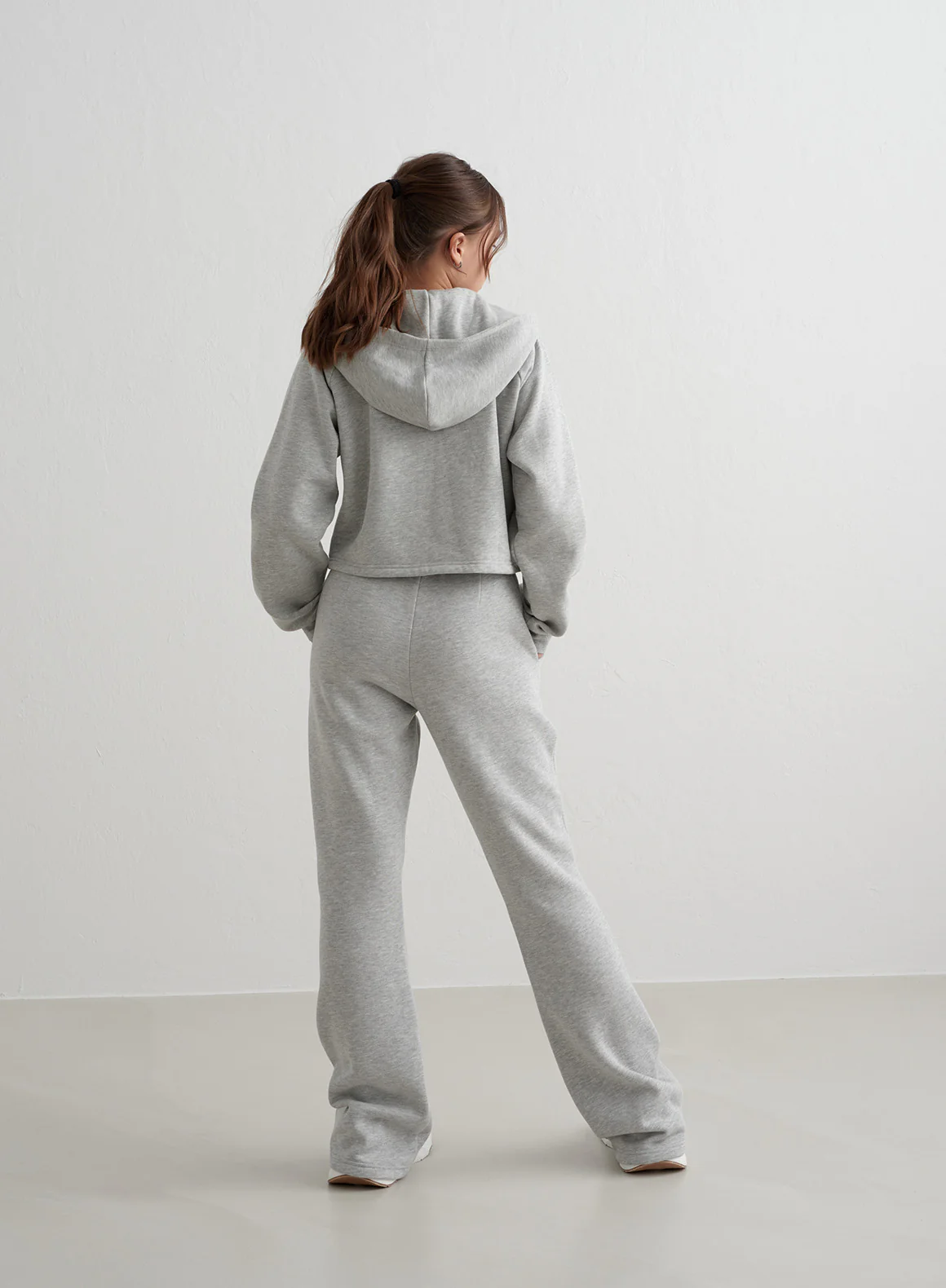 Grey Melange Young Flare Sweatpants - Image 4
