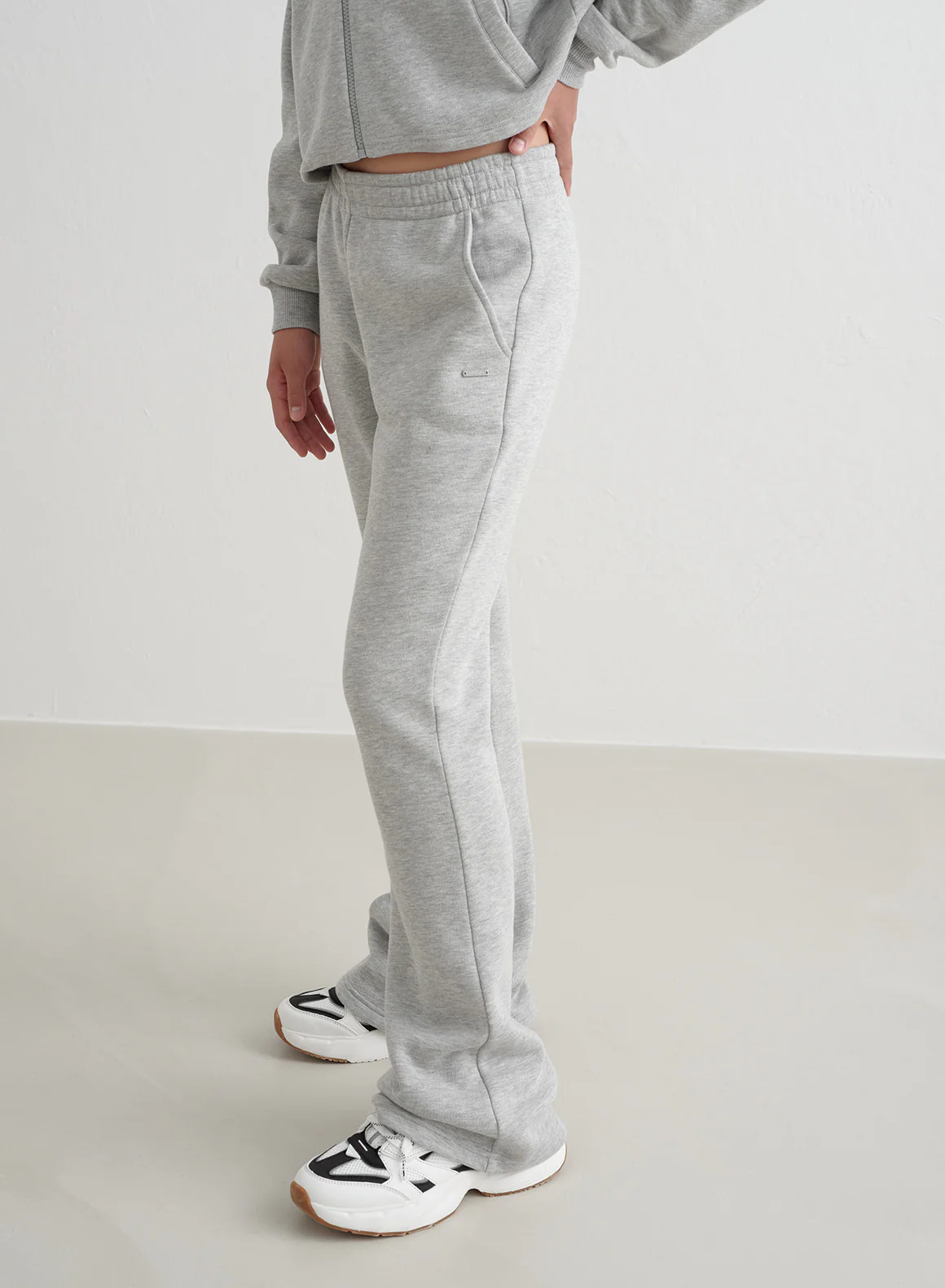 Grey Melange Young Flare Sweatpants - Image 5