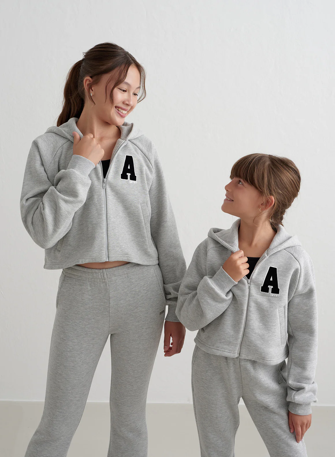 Grey Melange Young Sweat Zip Hood - Image 5