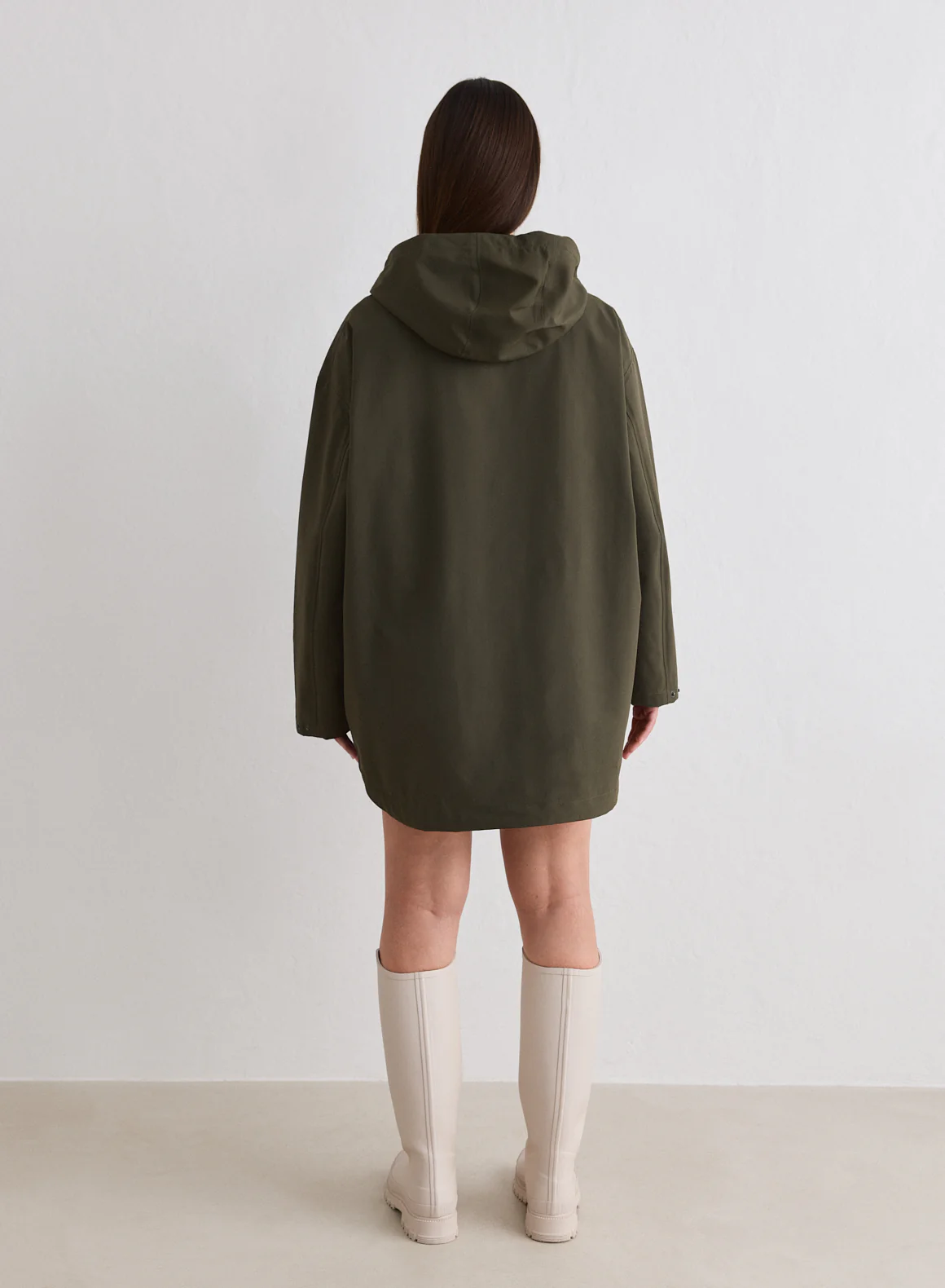 Khaki Waterproof Oversized Anorak - Image 3