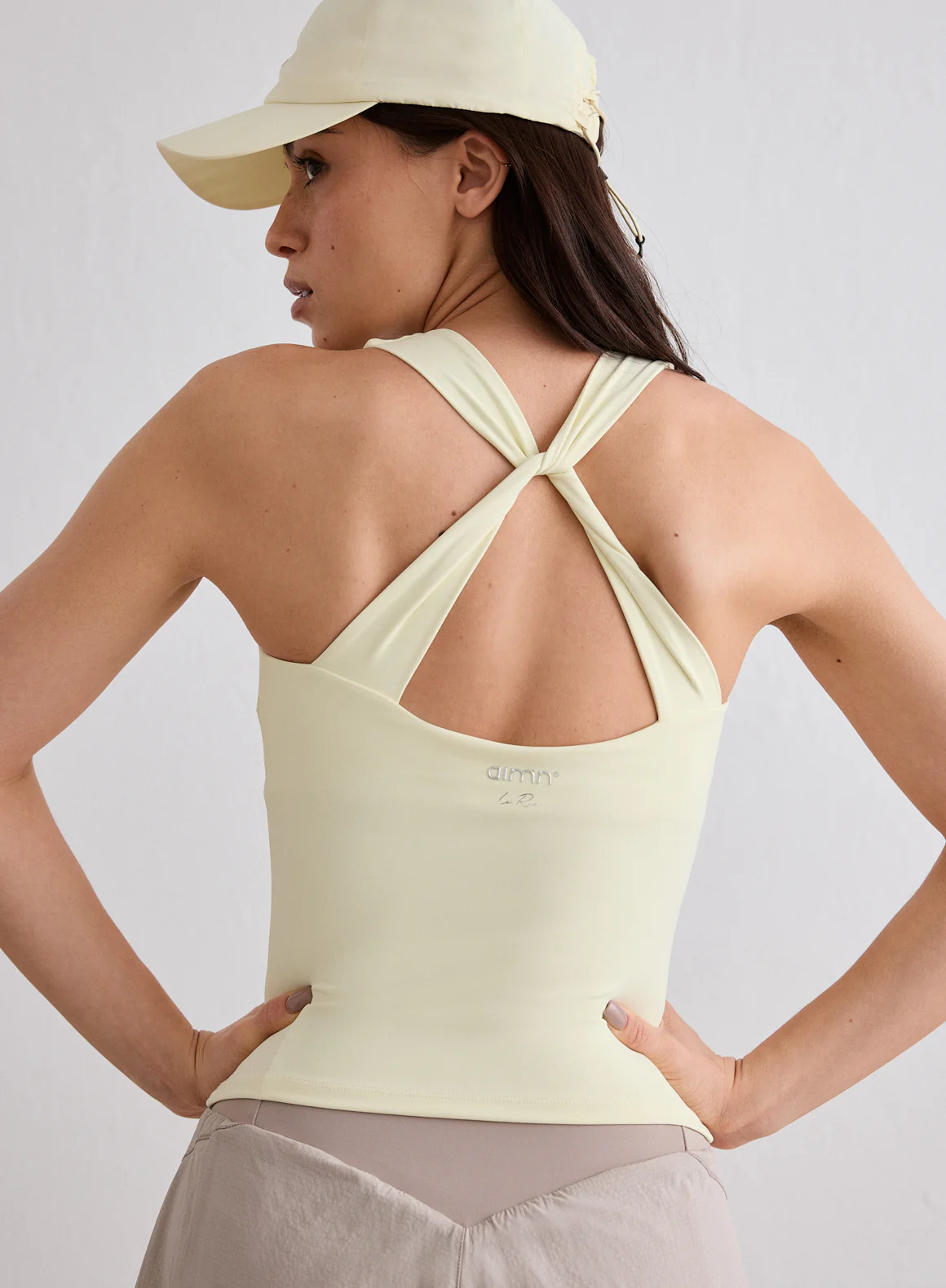 Lemon White Lunar Running Singlet - Image 2