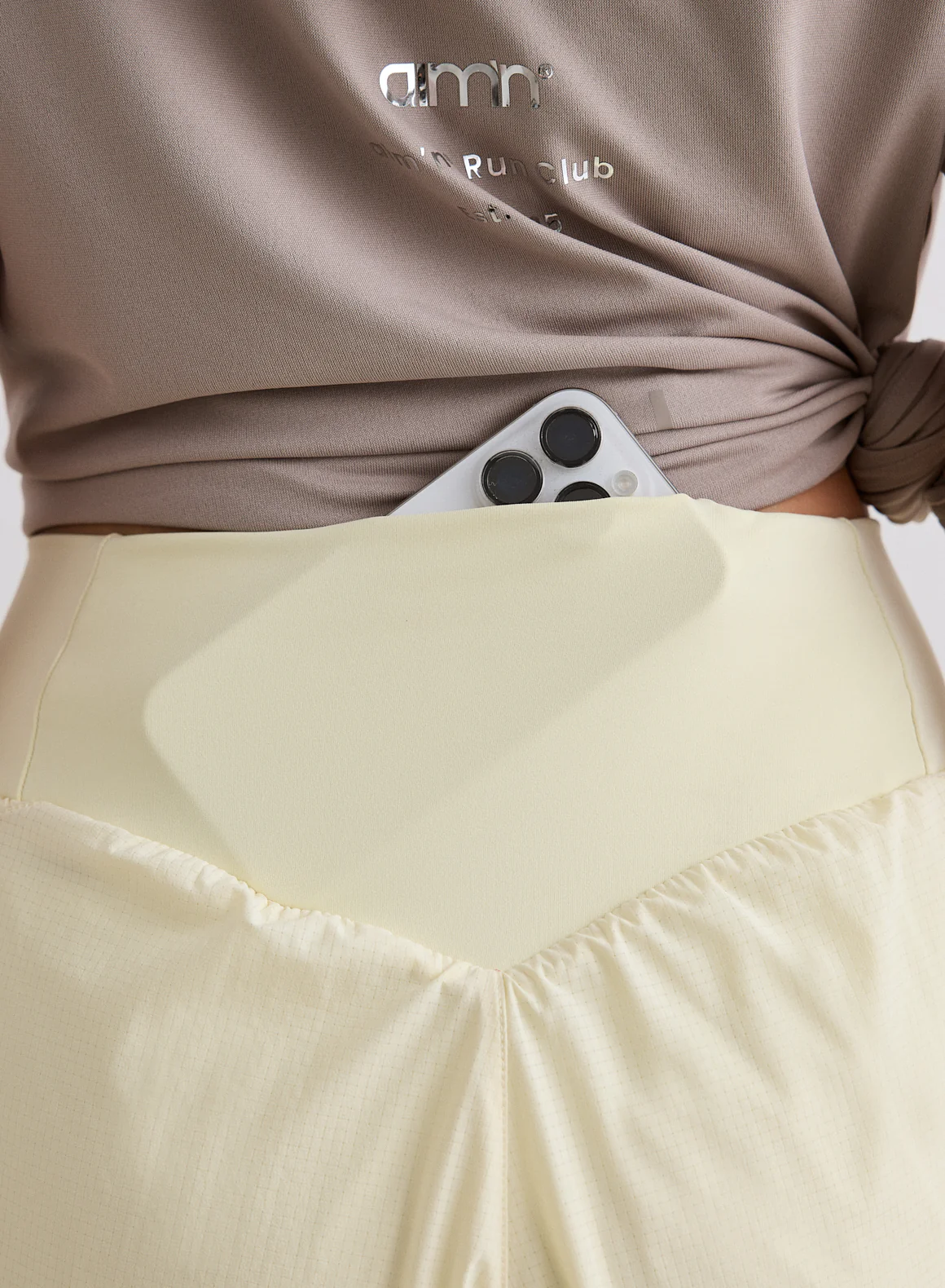 Lemon White Running Shorts - Image 3