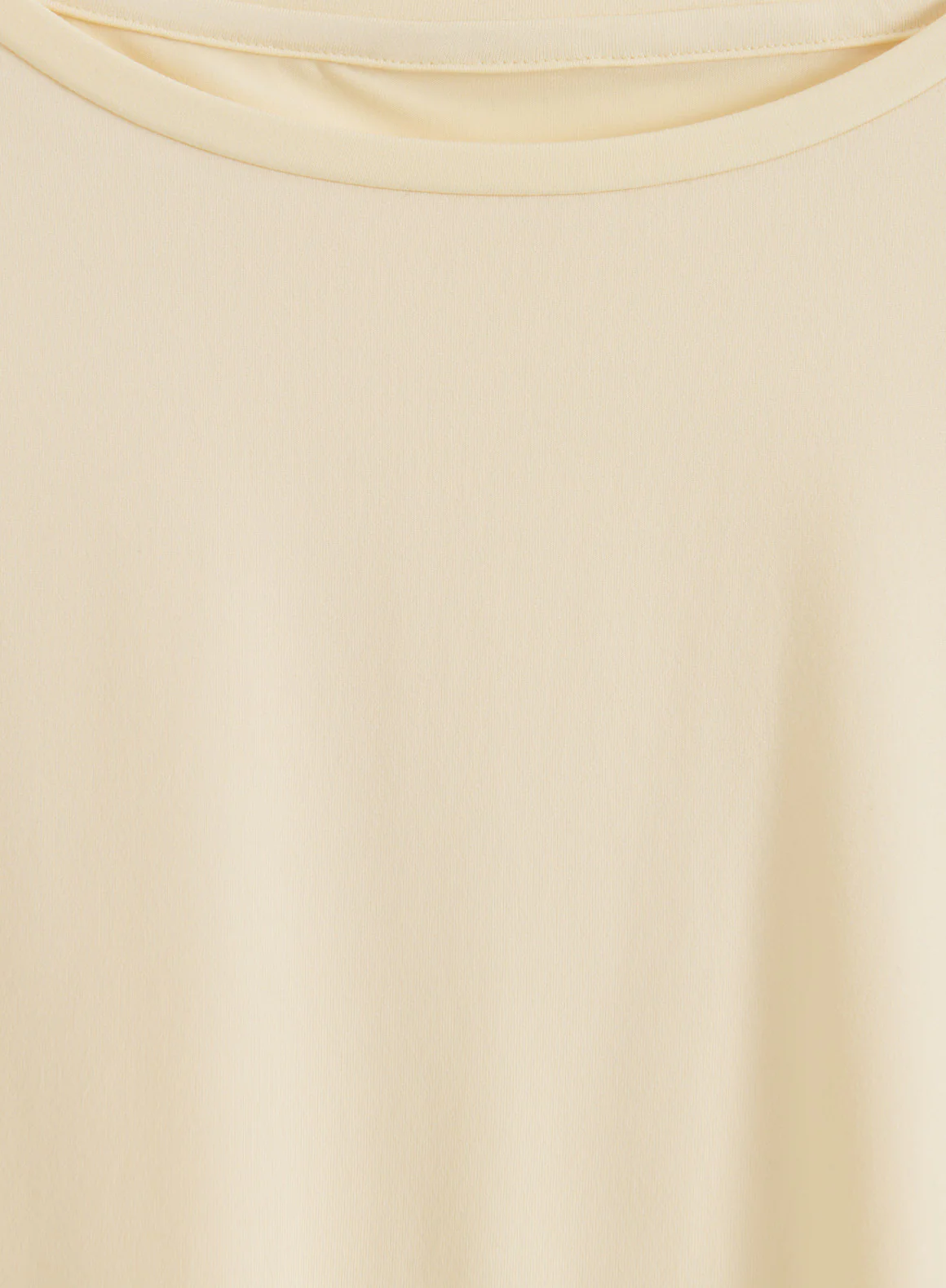 Lemon White Soft Basic Roll Sleeve Top - Image 5