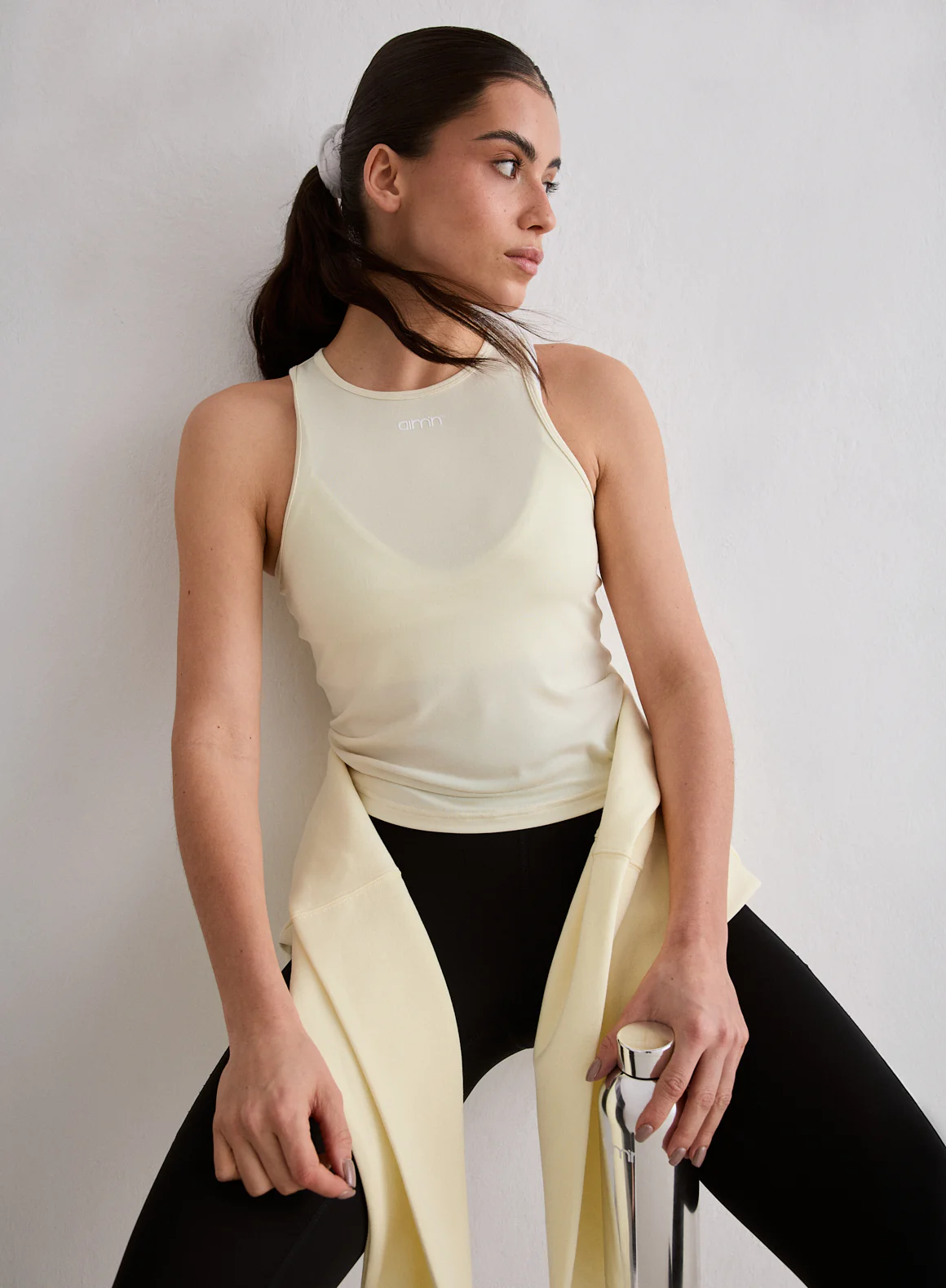 Lemon White Soft Basic Singlet