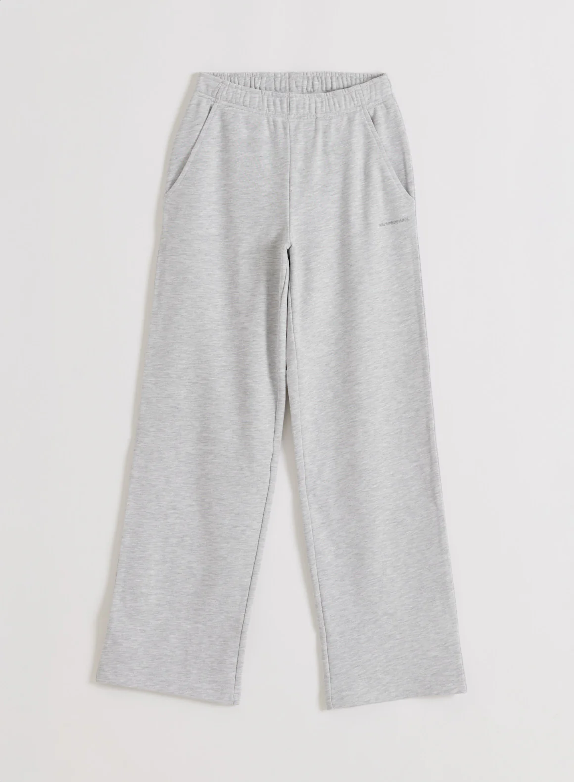 Light Grey Melange Chunky Terry Sweatpants - Image 5