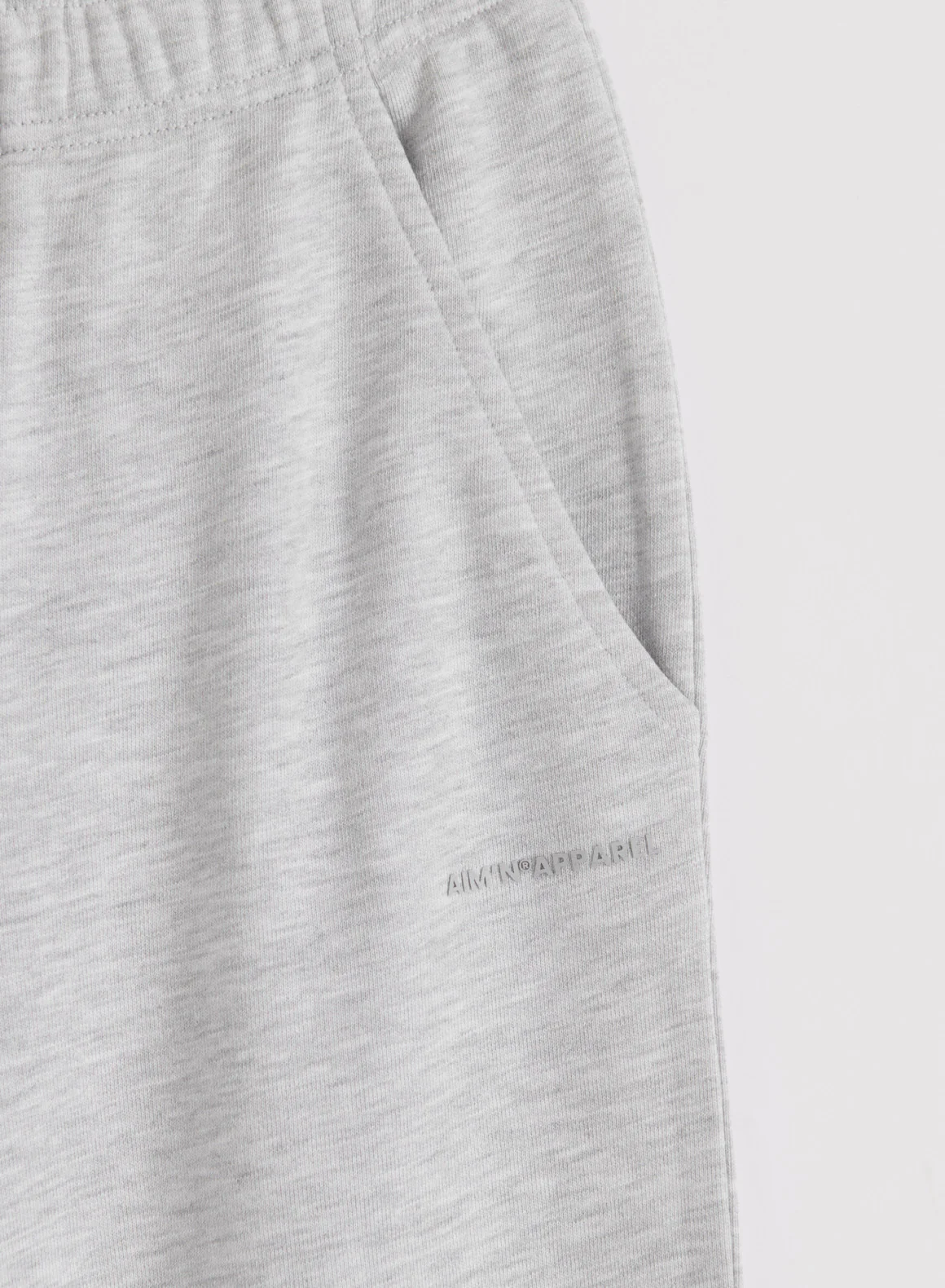 Light Grey Melange Chunky Terry Sweatpants - Image 6