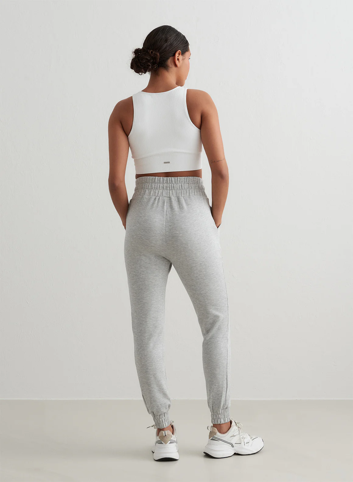 Shadow Grey Light Grey Melange Comfy Sweatpants - Image 8
