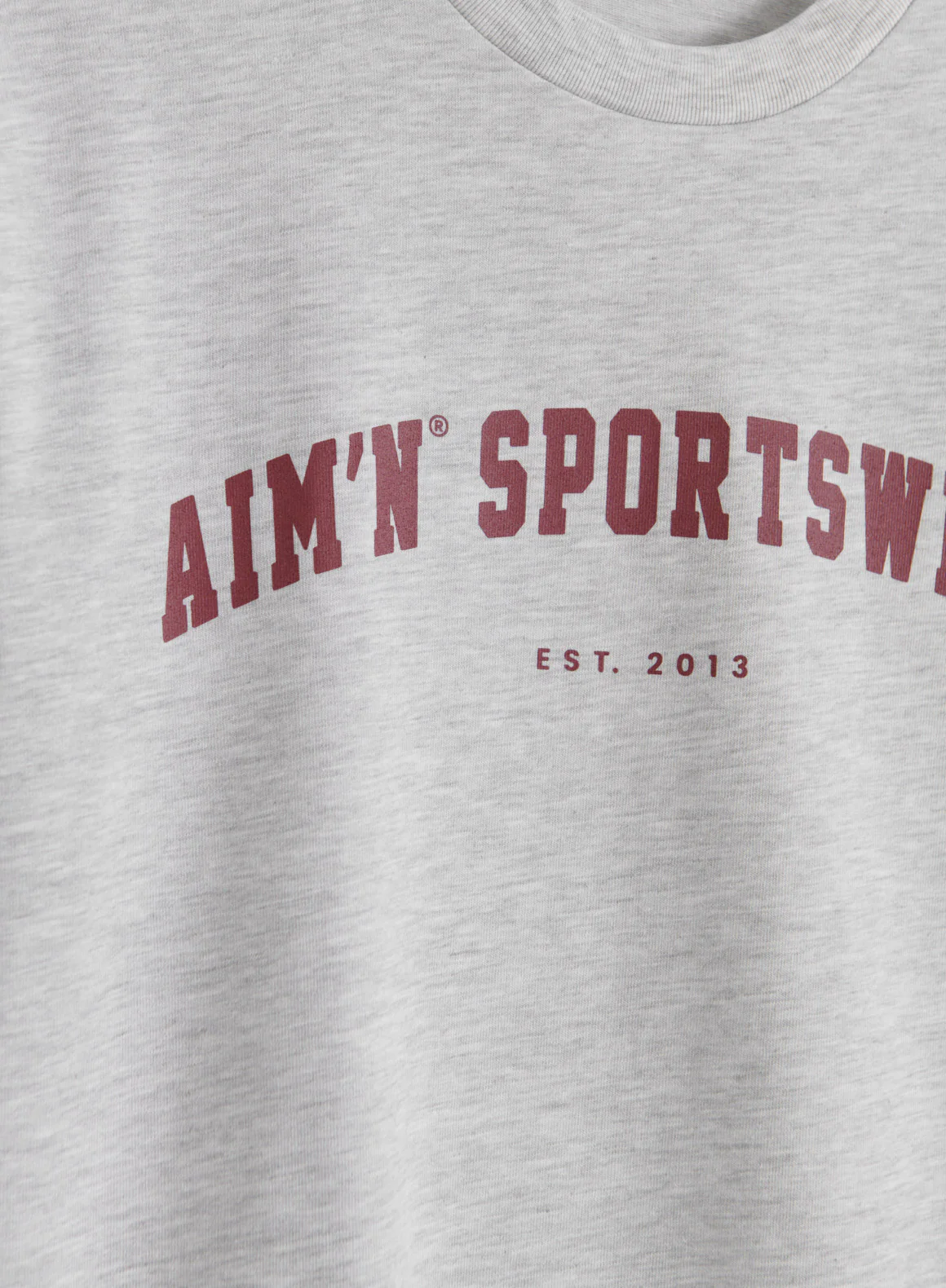Light Grey Melange Varsity Boxy T-shirt - Image 6
