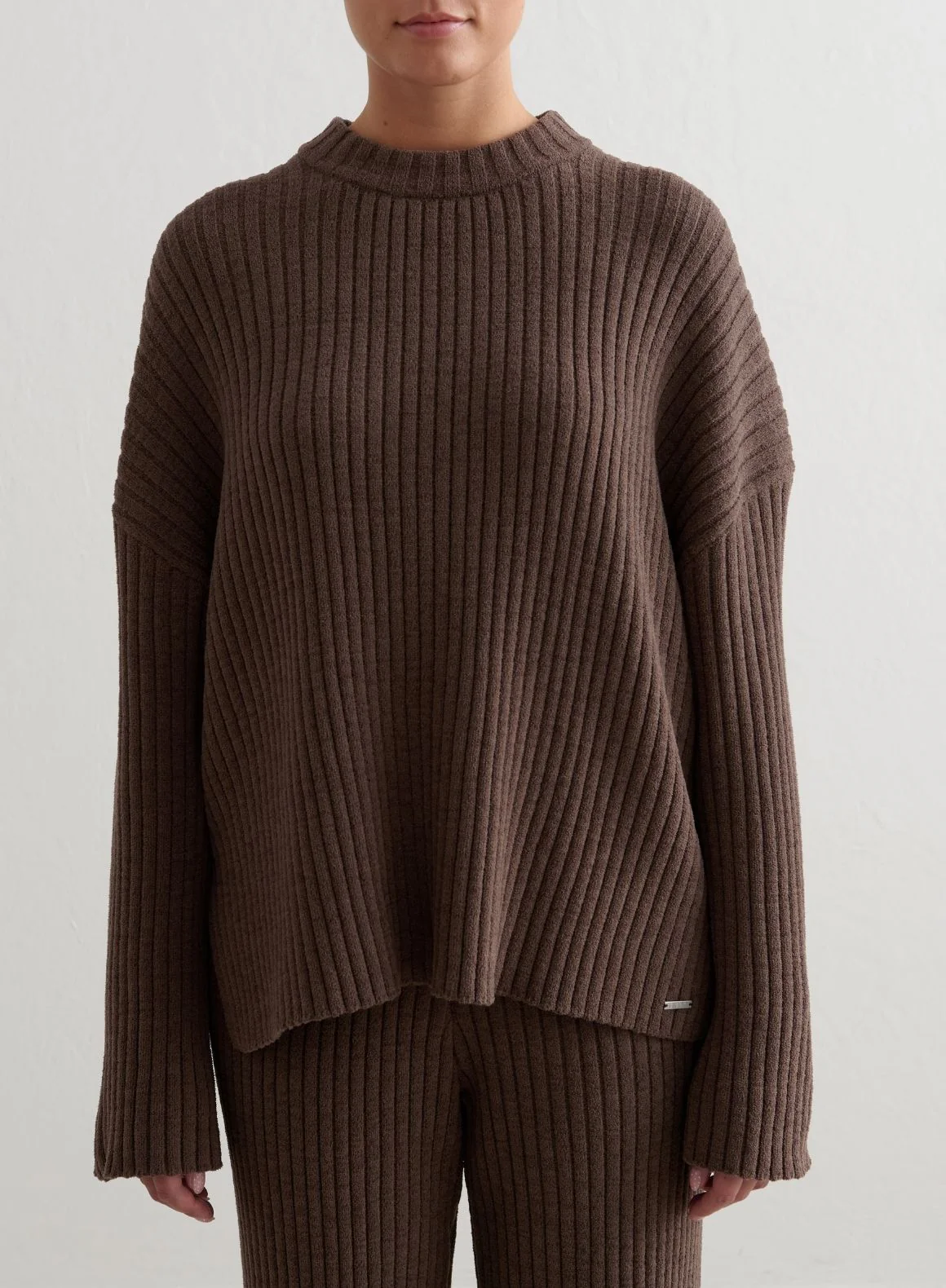 Macchiato Rib Knit Sweater & Pants Set - Image 3