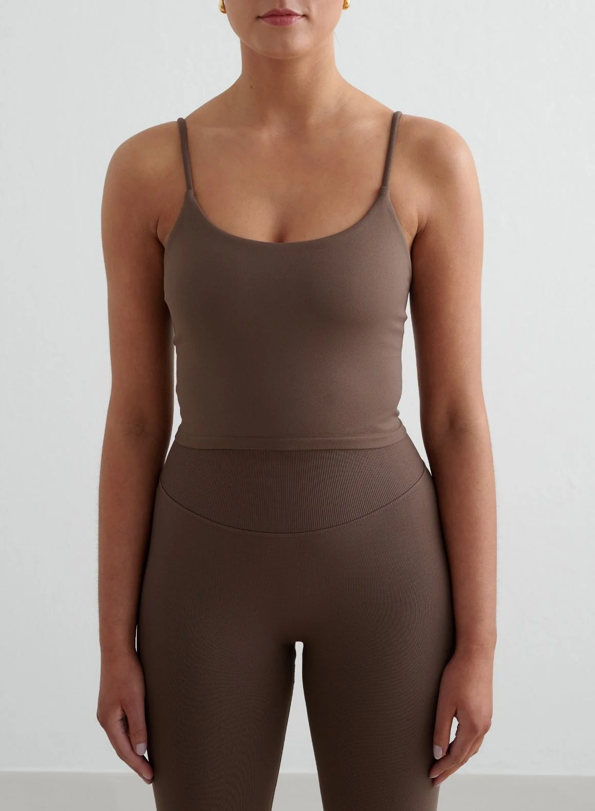 Macchiato Shape Seamless Tights & Strap Singlet Set - Image 3