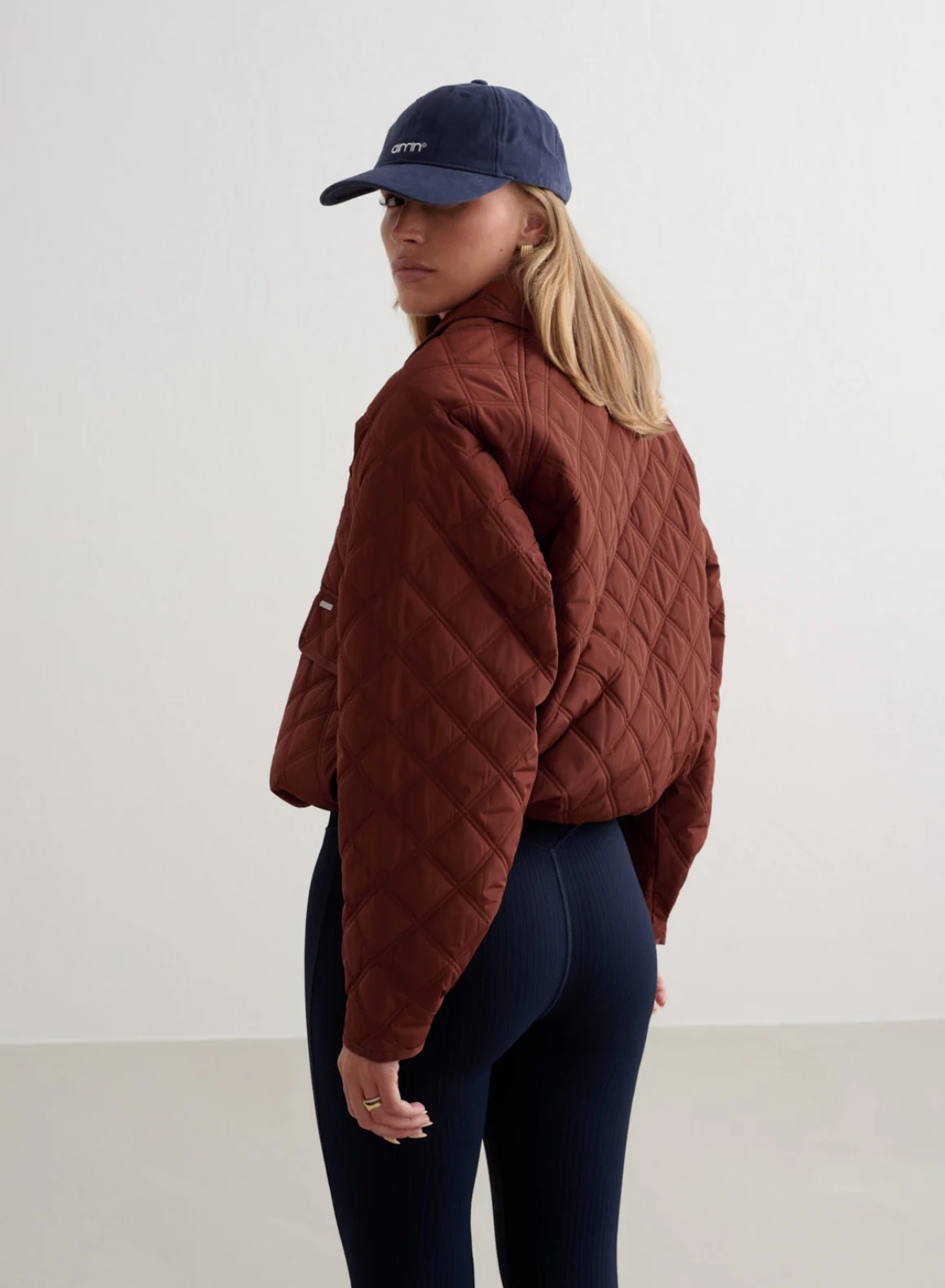Mahogany Quilted Femme Jacket - Image 4