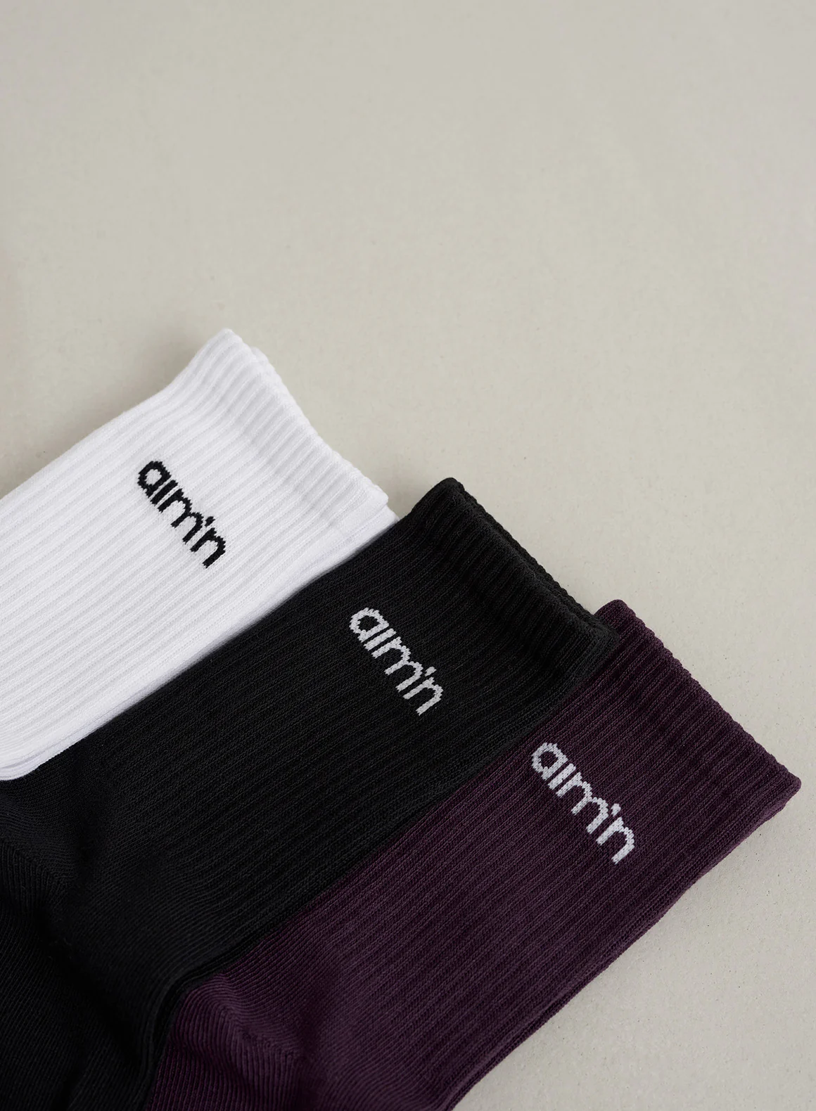 Midnight Plum Young Aim'n Logo Socks 3-pack - Image 5