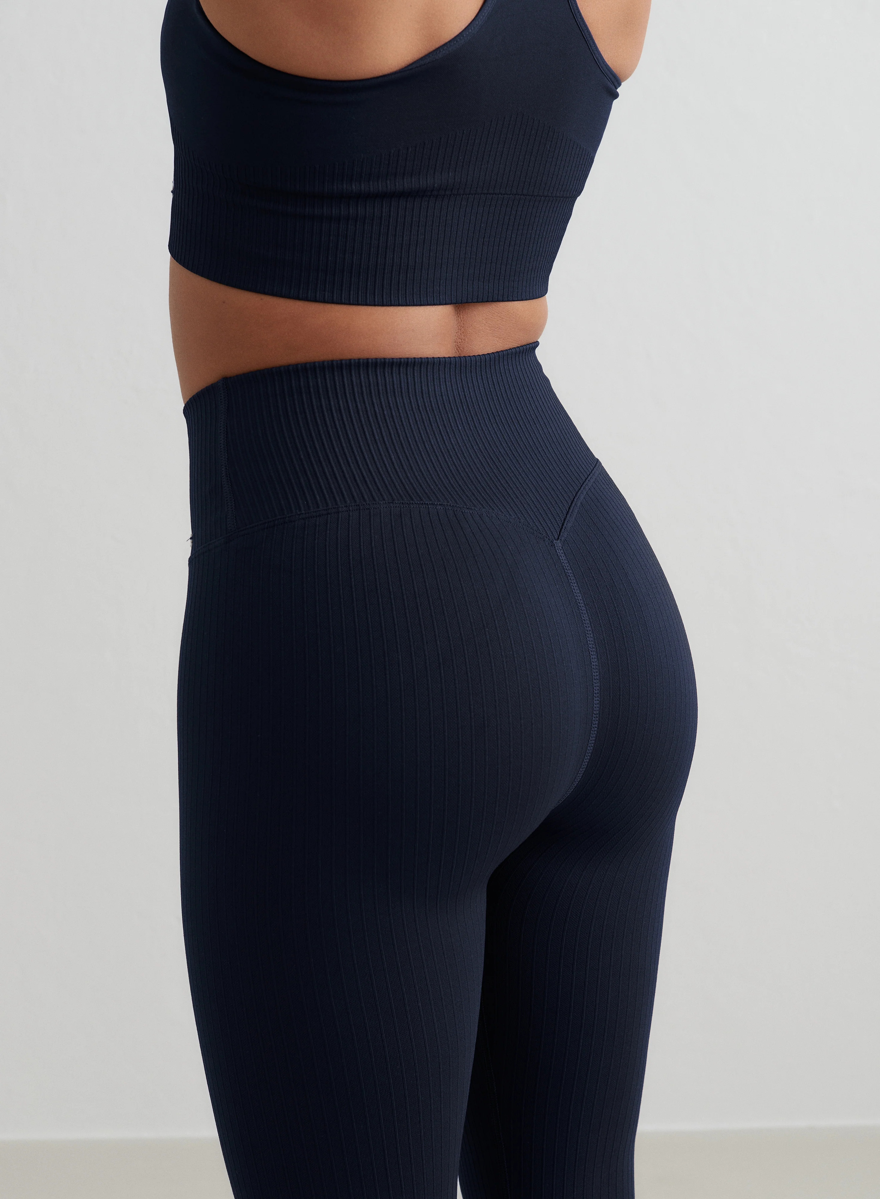 Navy Ribbed Seamless Petite Tights - Image 8