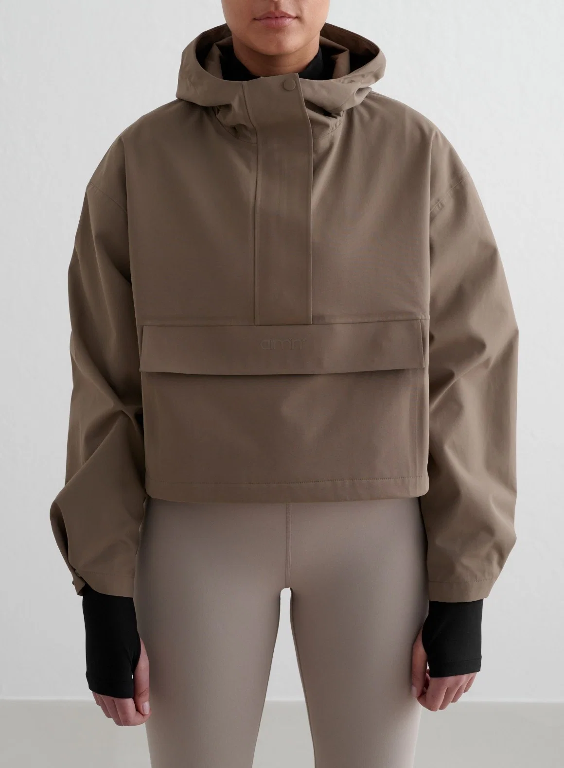 Nougat Cropped Waterproof Anorak - Image 2