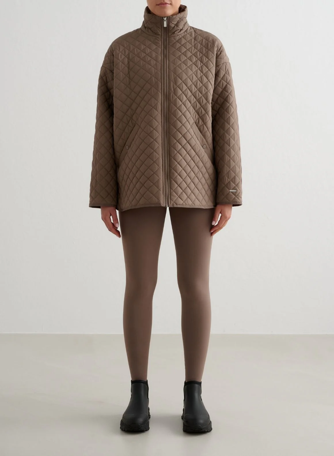 Nougat Oversized Quilted Jacket