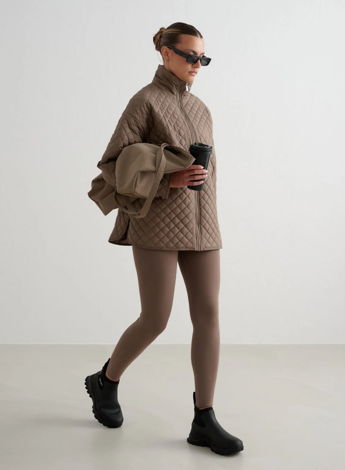 Nougat Oversized Quilted Jacket - Image 2