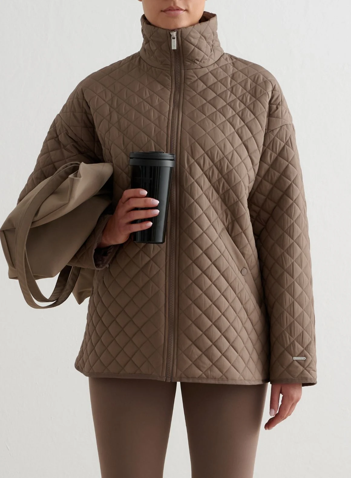 Nougat Oversized Quilted Jacket - Image 3