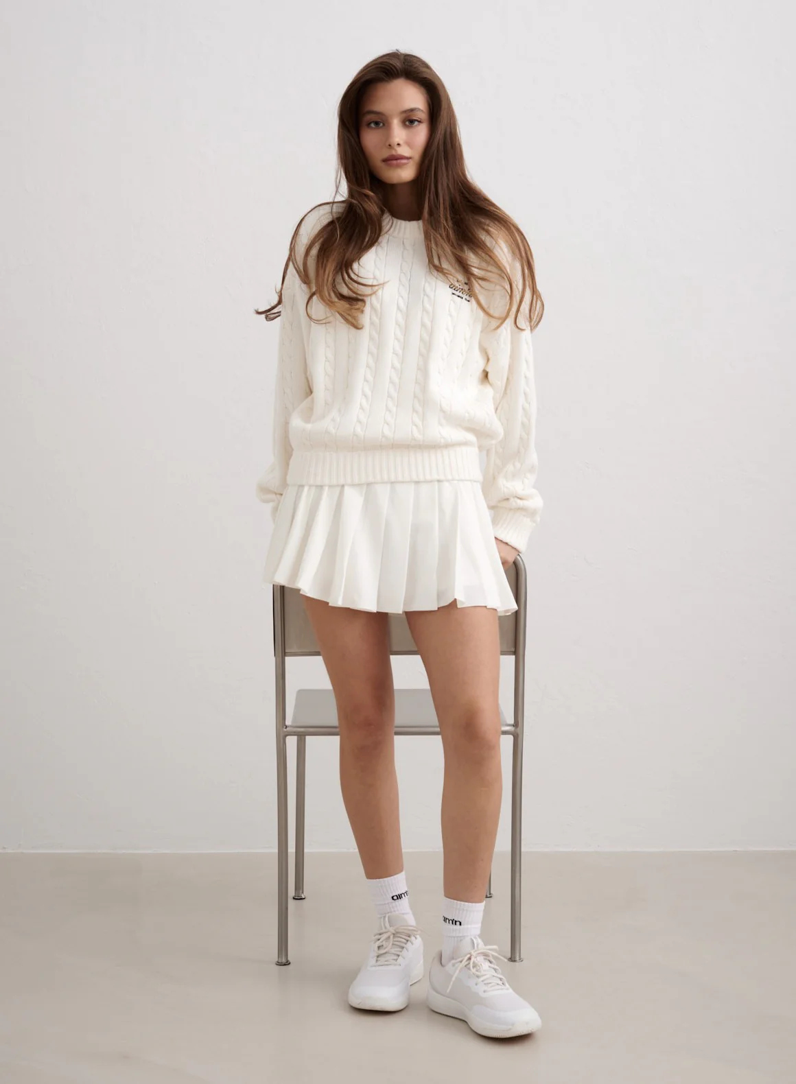 Off White Club Cable Knit Sweater - Image 3