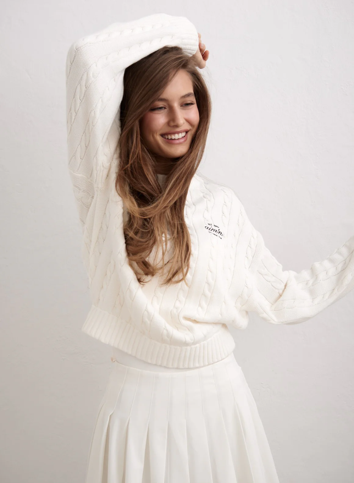 Off White Club Cable Knit Sweater - Image 5