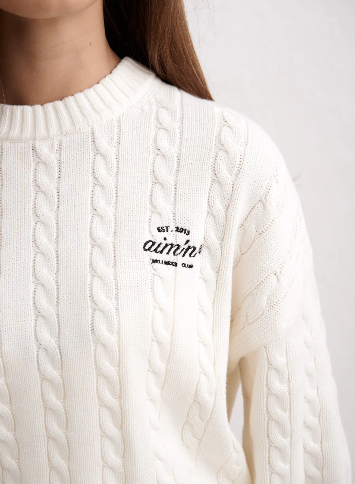 Off White Club Cable Knit Sweater - Image 6