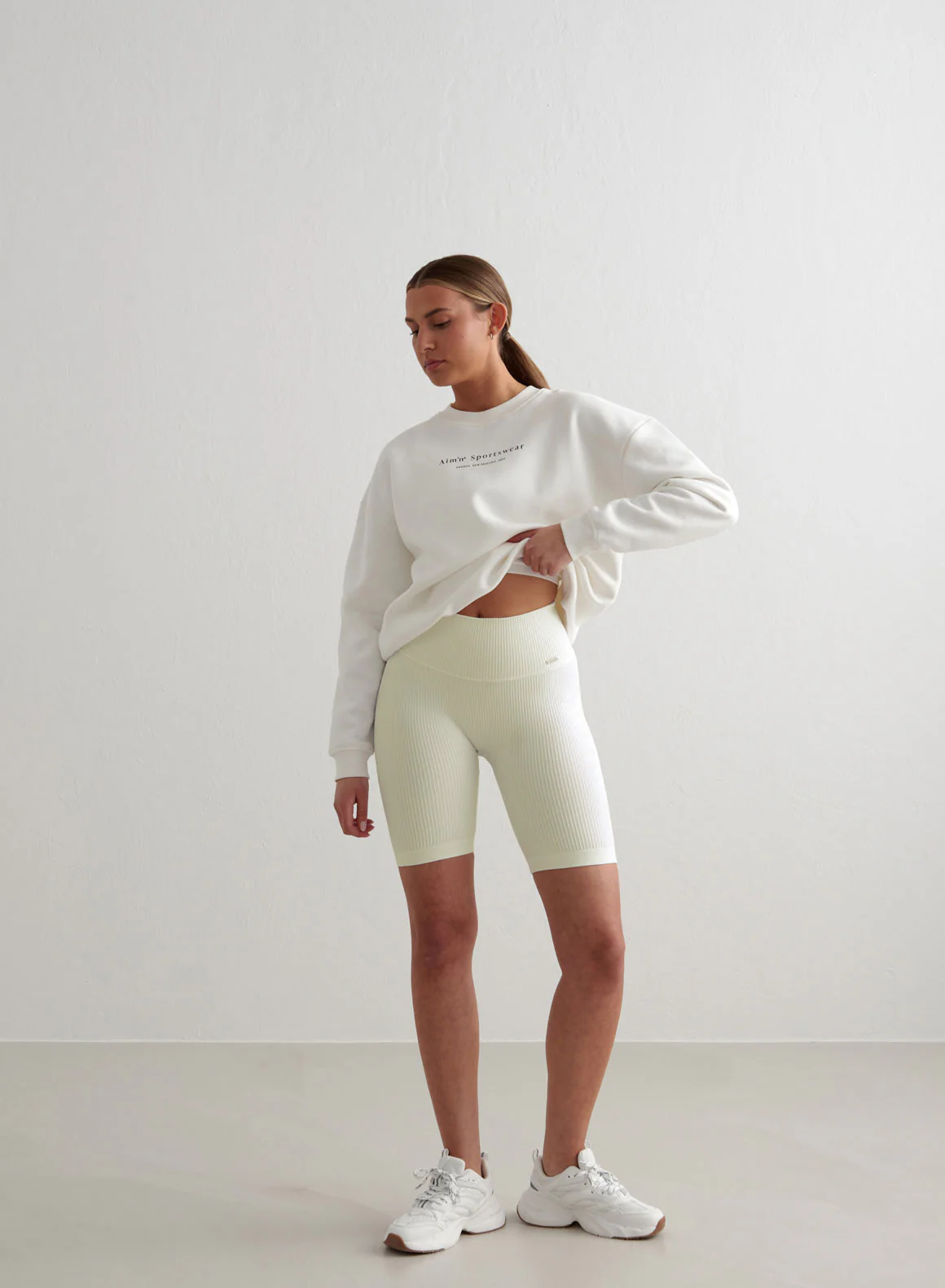 Off White Off-White Ribbed Seamless Biker Shorts - Image 5