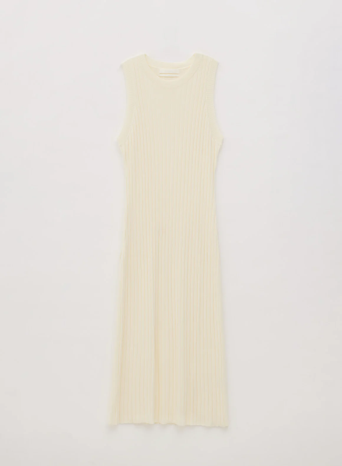 Off White Sleeveless Knit Dress - Image 8