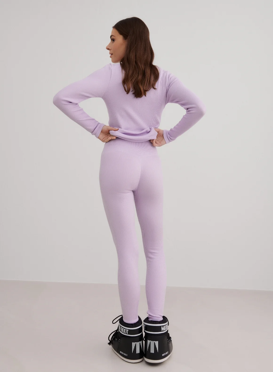 Pale lavender Ribbed wool set - Image 2
