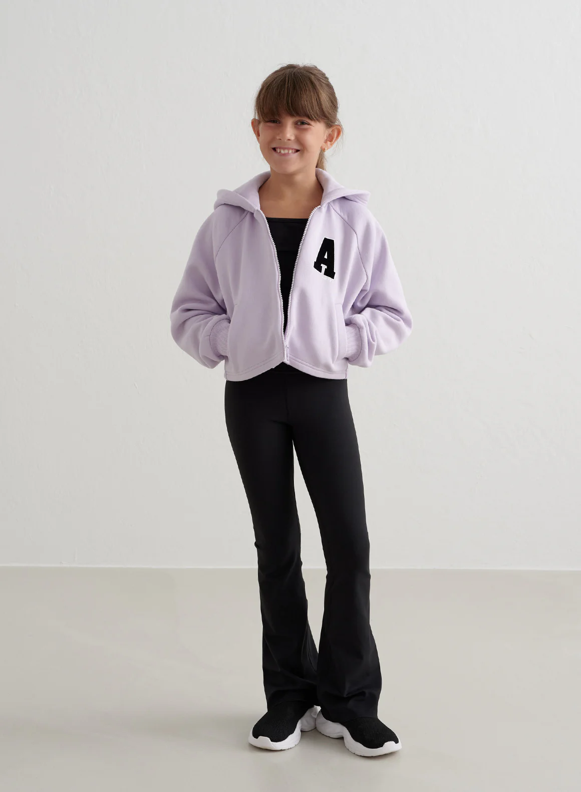 Pale Lavender Young Sweat Zip Hood - Image 3