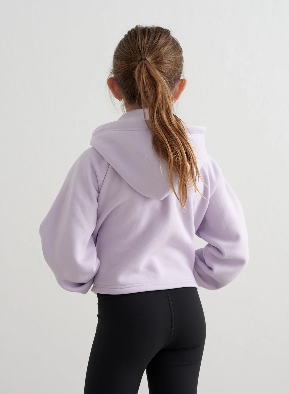 Pale Lavender Young Sweat Zip Hood - Image 4