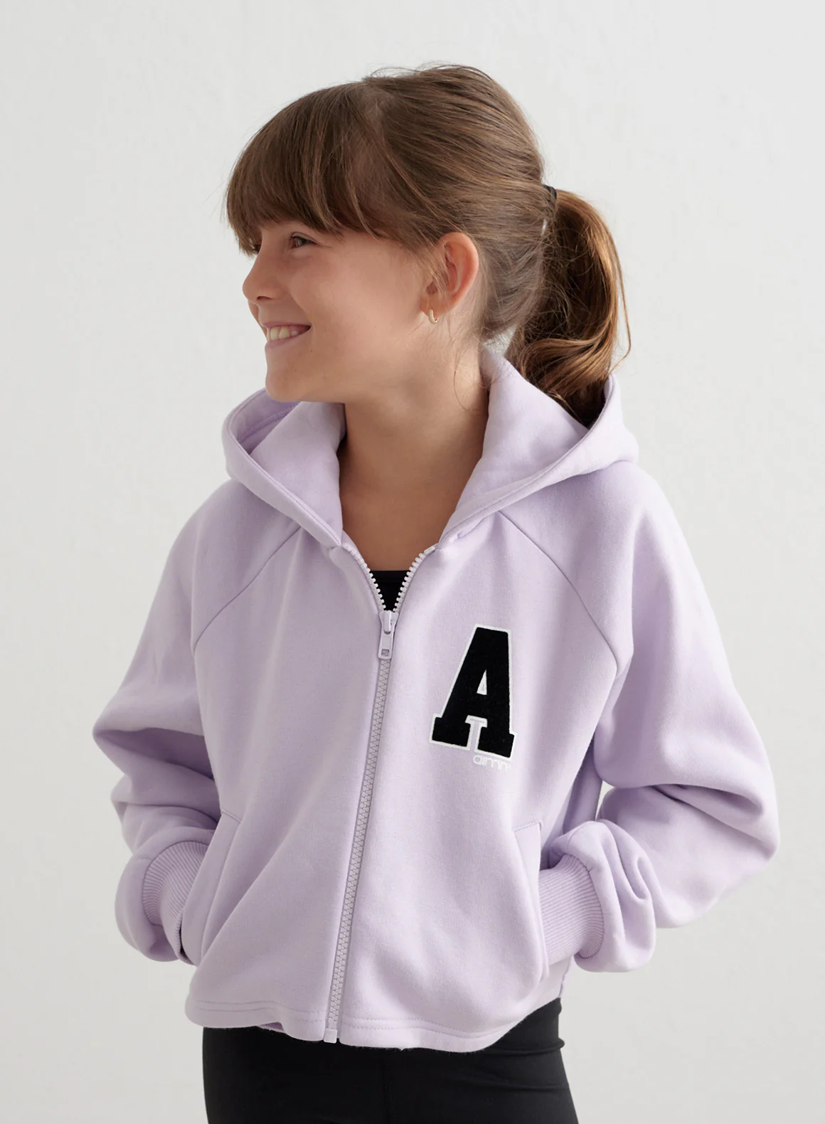 Pale Lavender Young Sweat Zip Hood - Image 5
