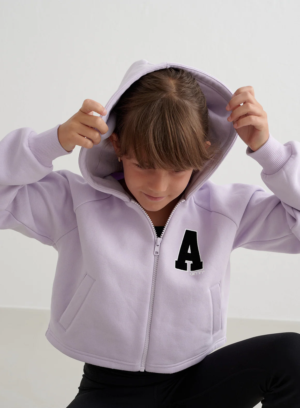 Pale Lavender Young Sweat Zip Hood - Image 6