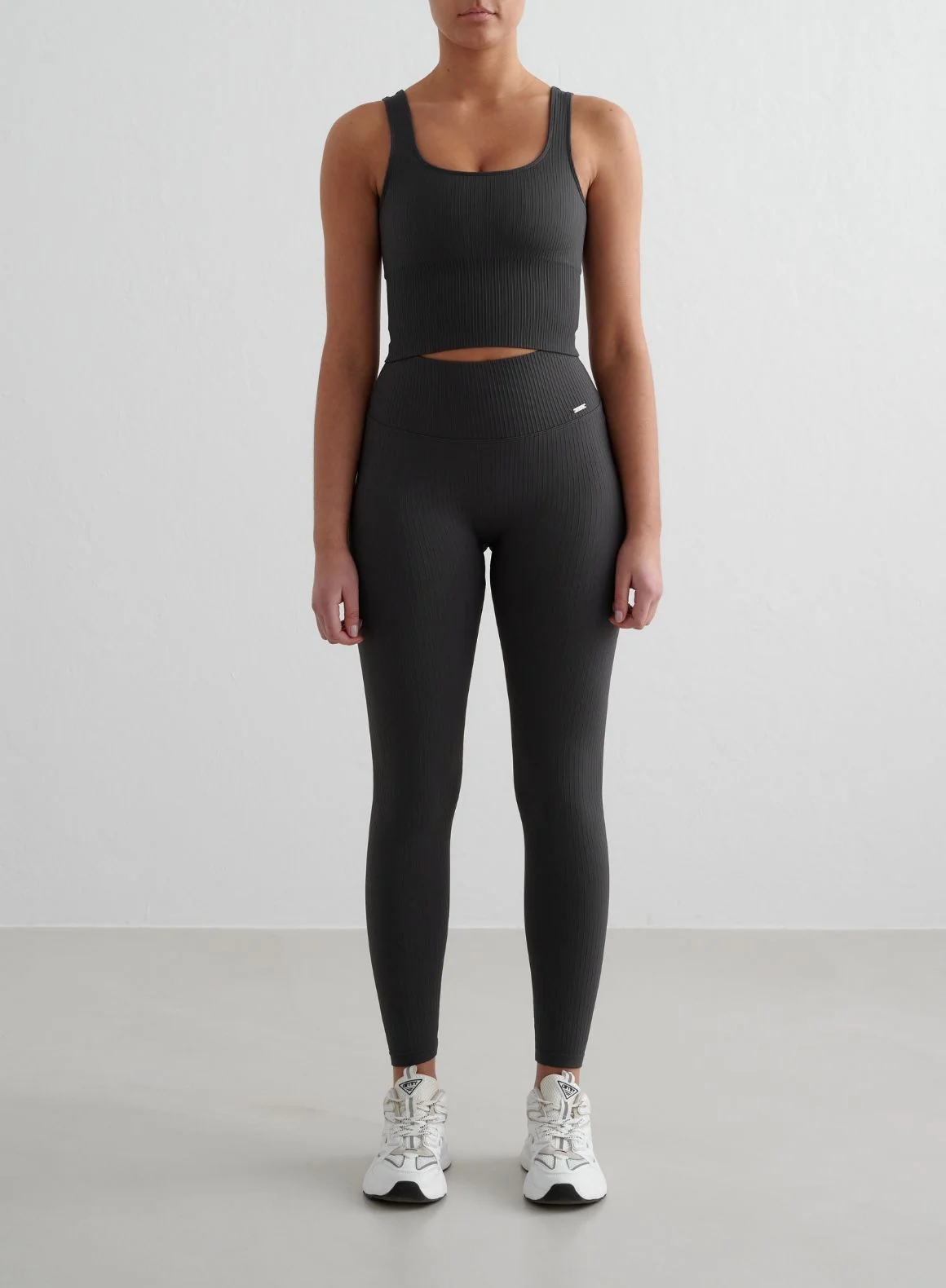Shadow Grey Ribbed Seamless Shaping Bralette - Image 3