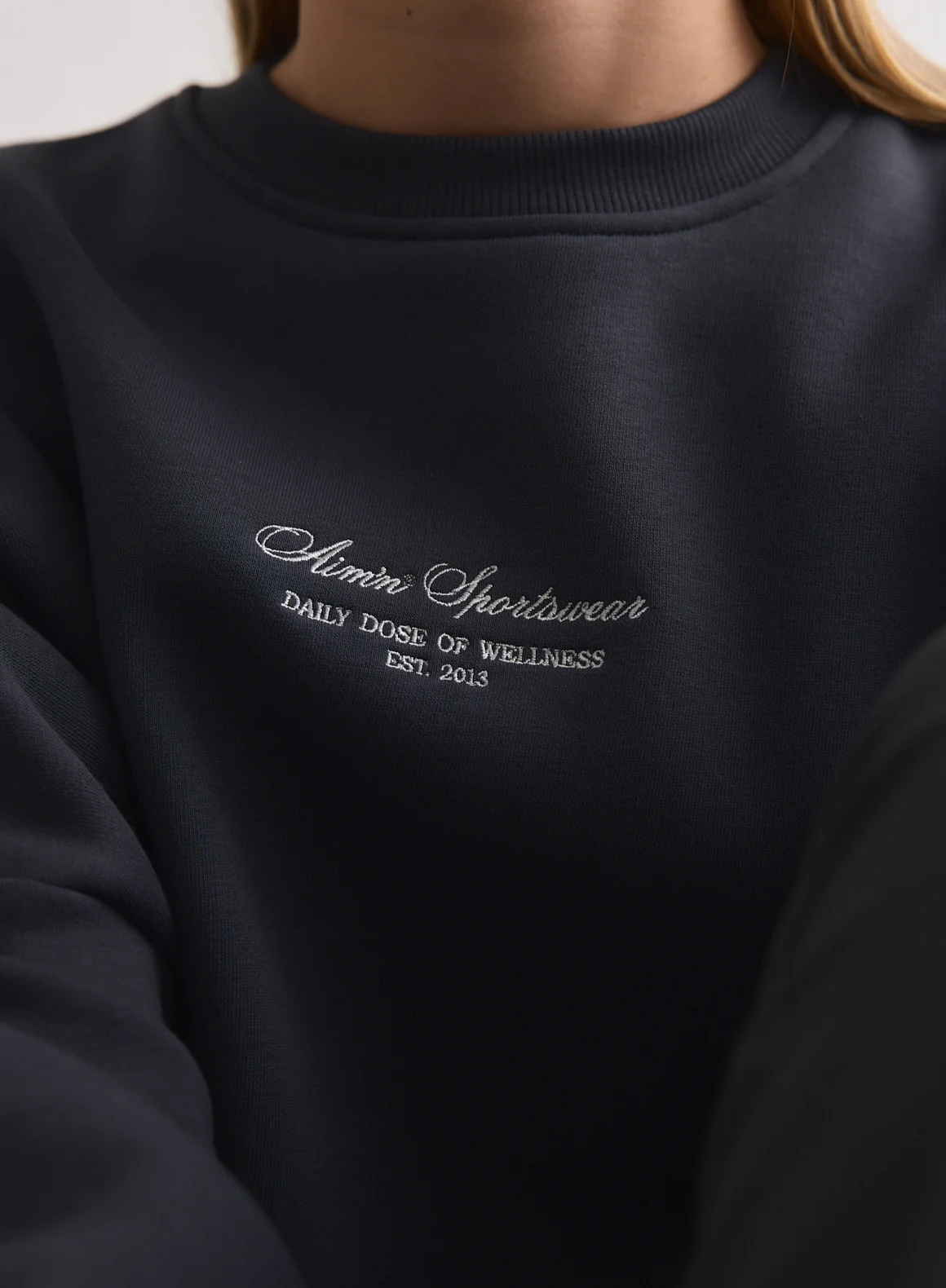 Shadow Grey Script Sweatshirt - Image 2
