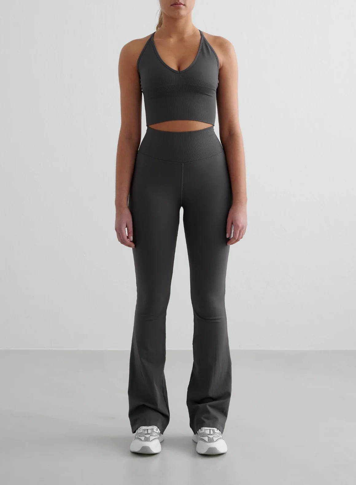 Shadow Grey Shape Seamless Cross Back Bralette - Image 5