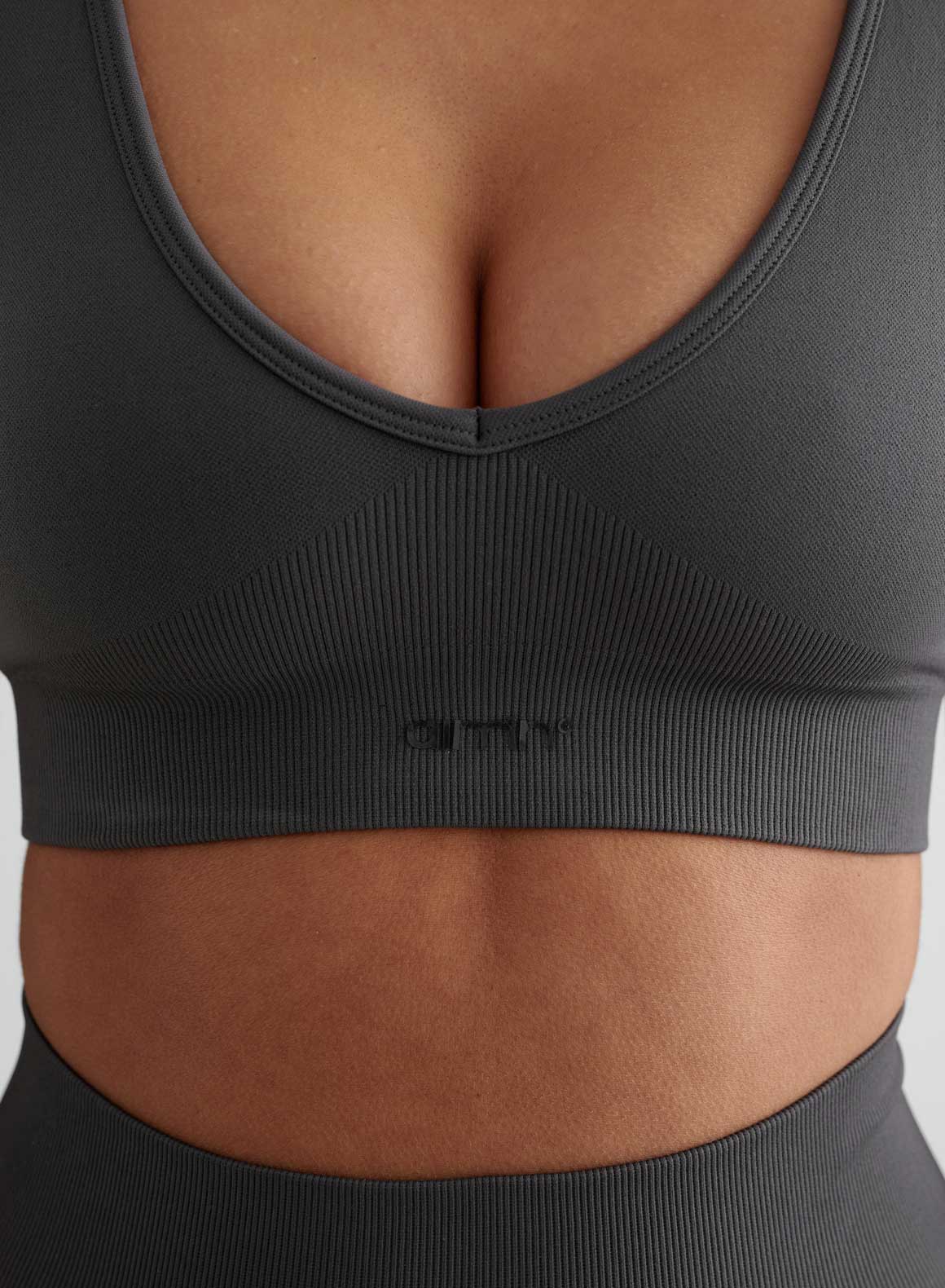 Shadow Grey Shape Seamless Tights & Deep Cut Bra Set - Image 4