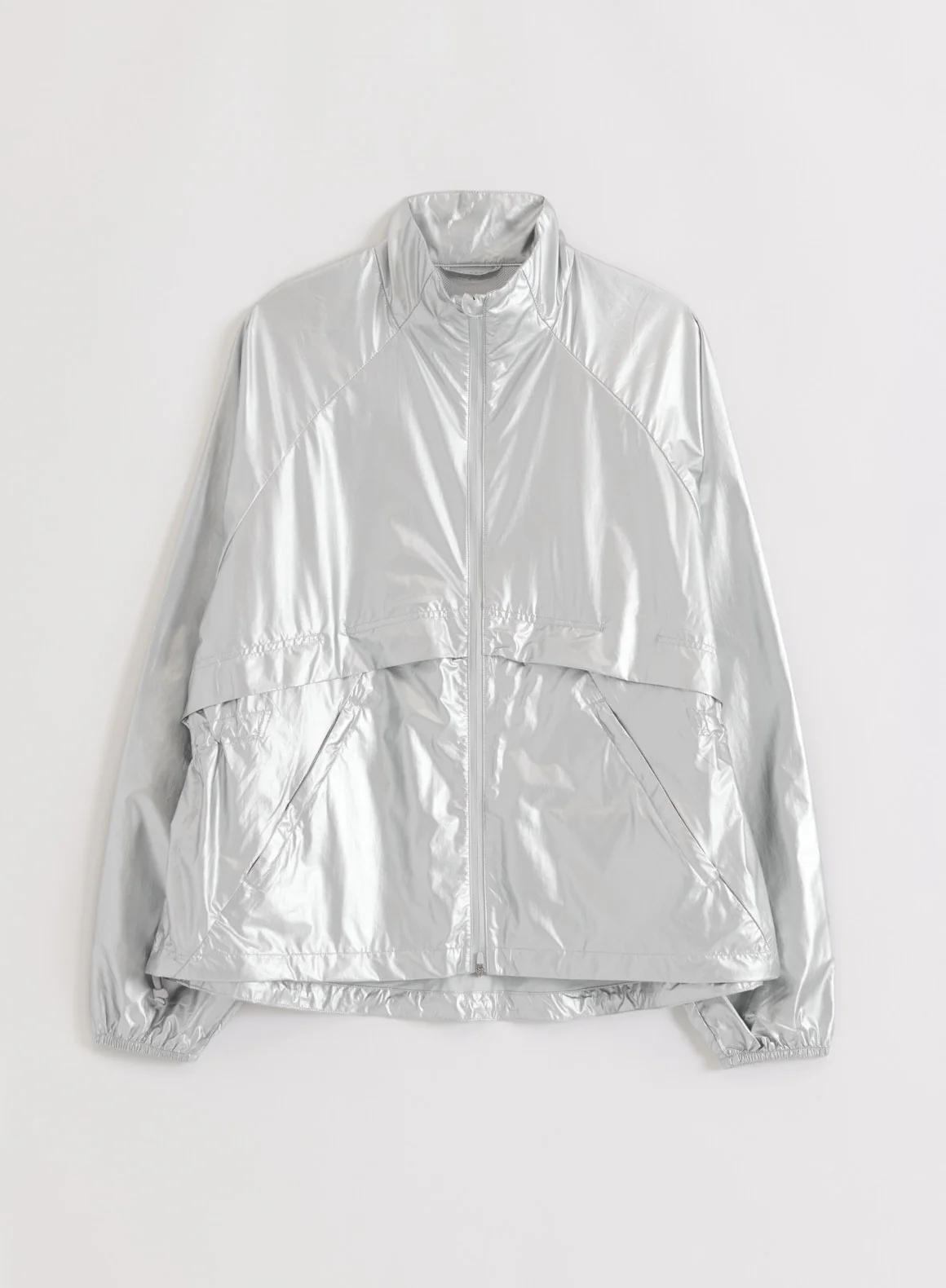 Silver Metallic Running Jacket - Image 10