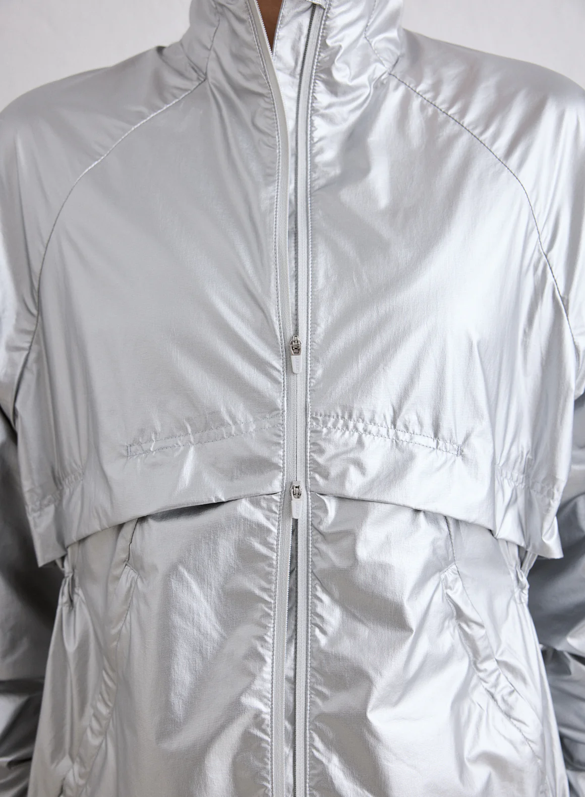 Silver Metallic Running Jacket - Image 6