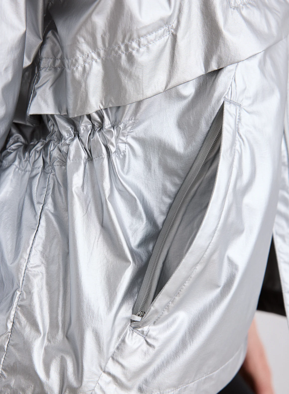 Silver Metallic Running Jacket - Image 7