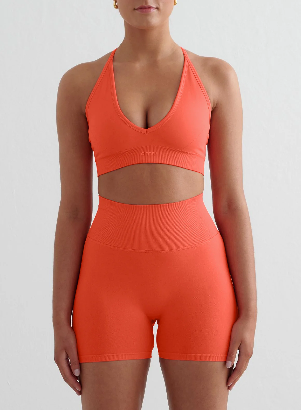 Tangerine Shape Seamless Hotpants & Cross Back Bra Set - Image 3