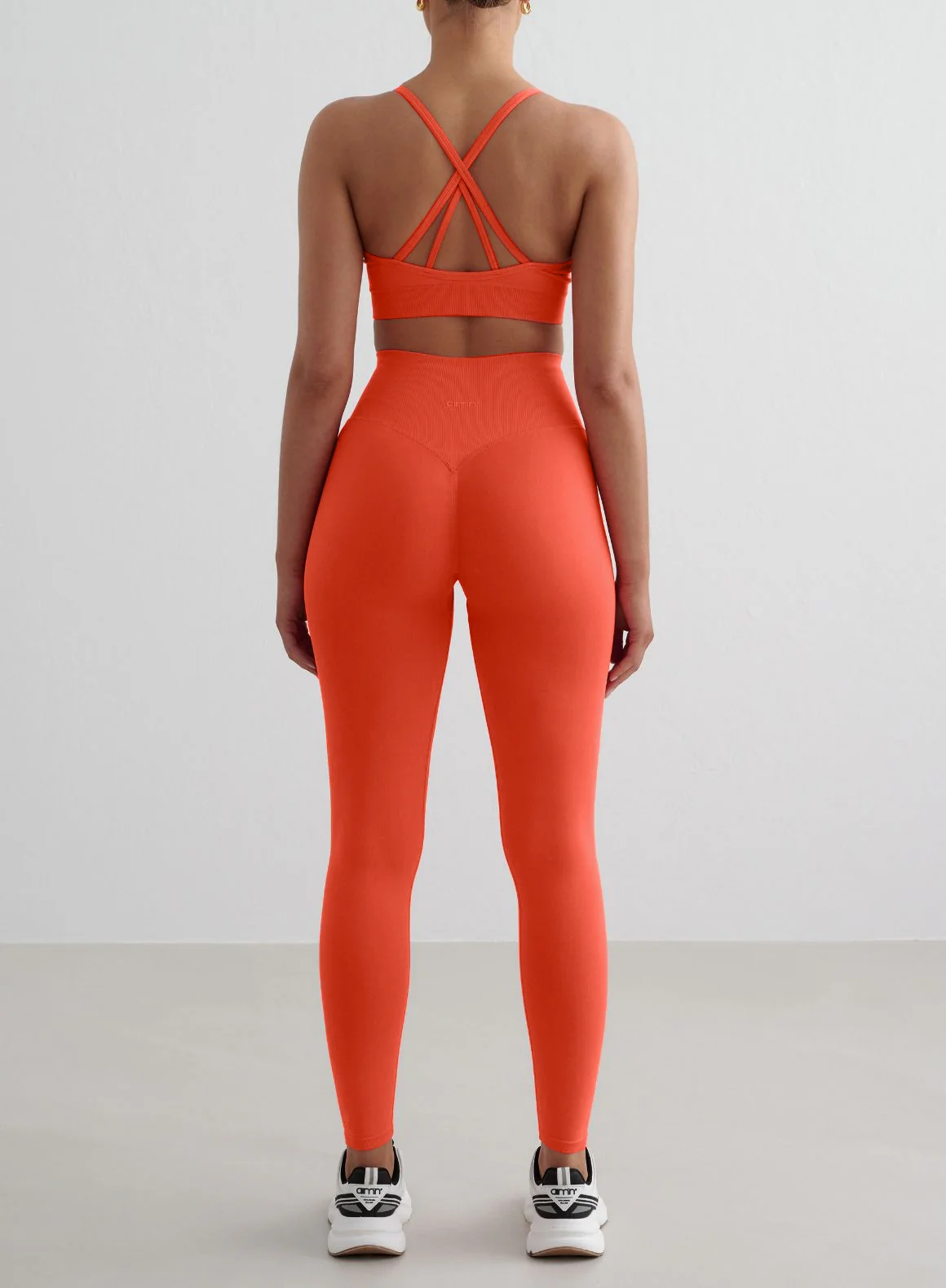 Tangerine Shape Seamless Tights & Cross Back Bra Set - Image 2