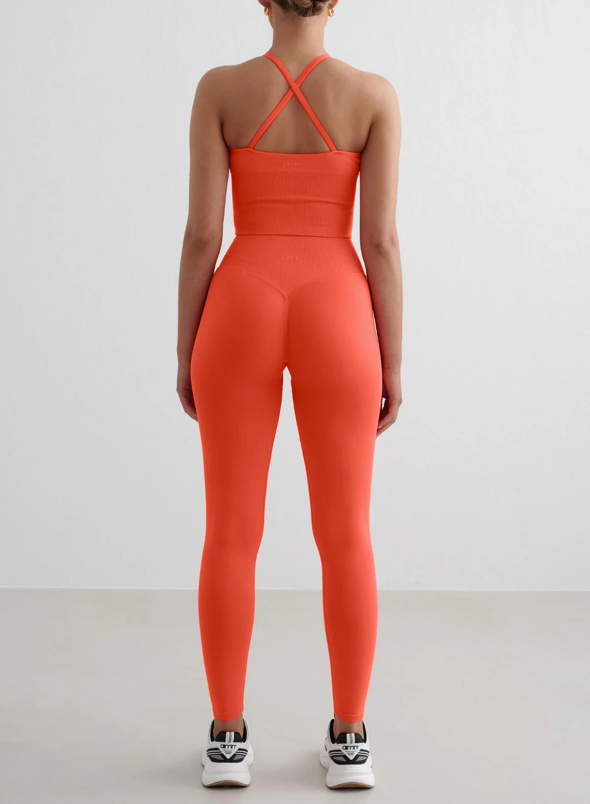 Tangerine Shape Seamless Tights & Cross Back Bralette Set - Image 2