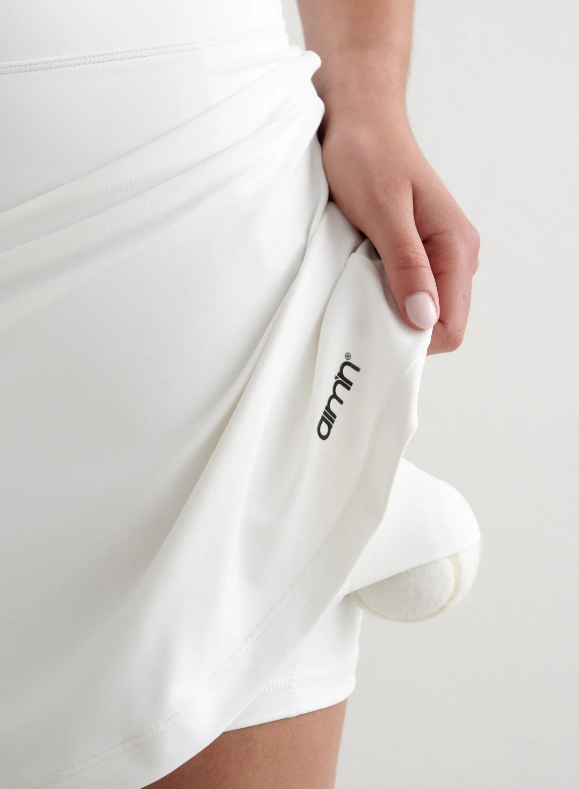 White Core Skort & White Essential Bralette Set - Image 4