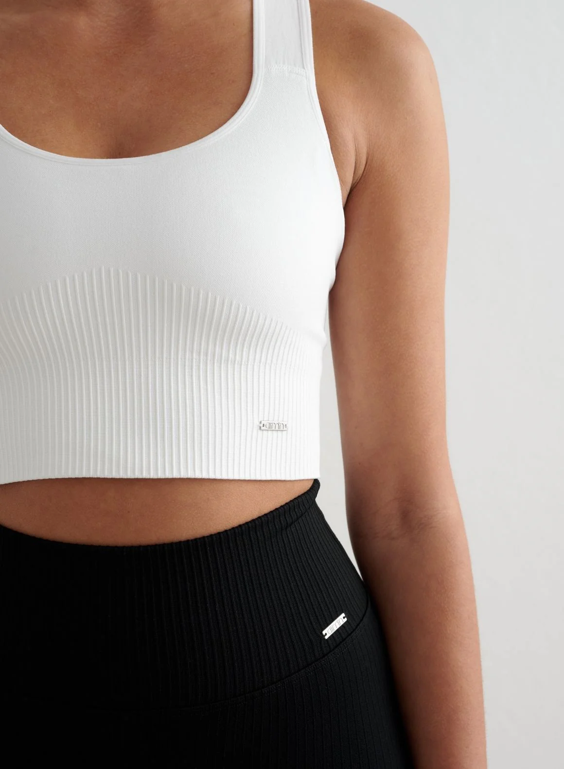 White High Support Ribbed Bra - Image 6